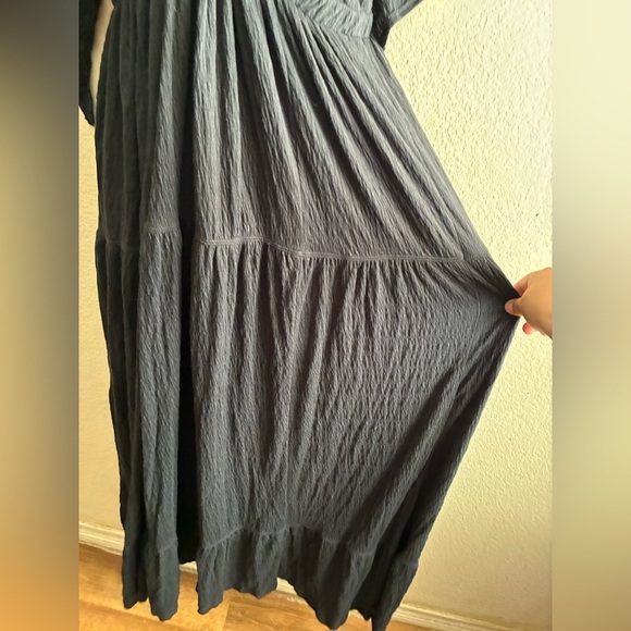 Free People Beach LaLa Black Backless Maxi Dress Black L - Picture 9 of 14